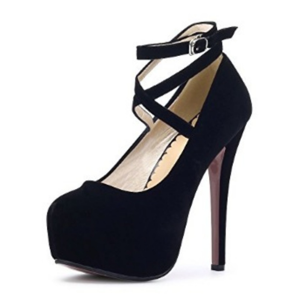 Women's Ankle Strap Platform Pump Heels